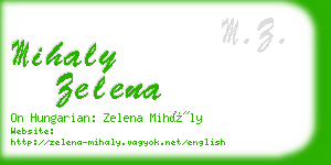 mihaly zelena business card